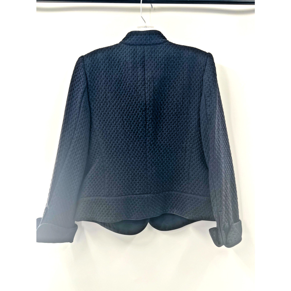 Armani Collezioni Women's Navy Blue Stretch Long Sleeve Jackets Blazer Size 10 - Picture 5 of 8